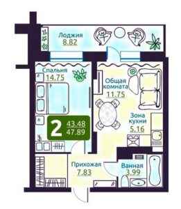 Планировки квартир в ЖК Дом на Дачной в Новосибирске