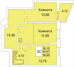 Планировки квартир в ЖК Расцветай на Гоголя в Новосибирске