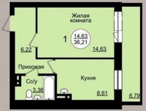 Планировки квартир в ЖК Гвардейский в Новосибирске