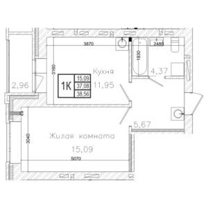 Планировки квартир в ЖК На Шоссейной в Новосибирске