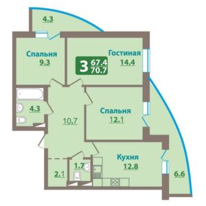 Планировки квартир в ЖК Ельцовский парк в Новосибирске
