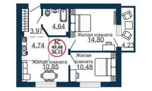 Планировки квартир в ЖК Весенний в Новосибирске
