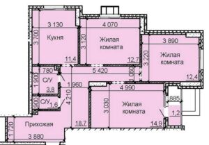 Планировки квартир в ЖК СТОЛЕТОFF в Новосибирске