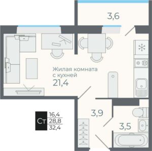 Планировки квартир в ЖК Околица в Новосибирске