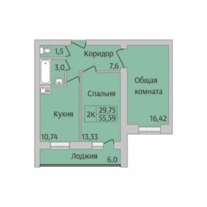 Планировки квартир в 12 этажных домах в ЖК Дивногорский в Новосибирске