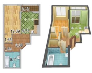 Планировки квартир в 3 и 4 доме ЖК Шесть Звёзд