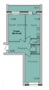 Планировки квартир в 9 этажных домах в ЖК Дивногорский в Новосибирске