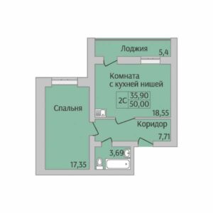 Планировки квартир в 12 этажных домах в ЖК Дивногорский в Новосибирске
