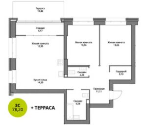 Планировки квартир в Доме 1, 2, 3, 4, 5, 6 в ЖК Tesla park в Новосибирске