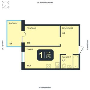 Планировки квартир в Доме 1 в ЖК Никольский Парк