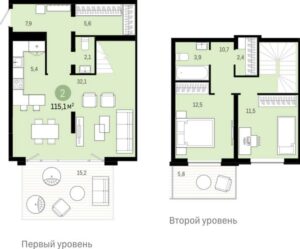 Планировки квартир в доме 43-1 в ЖК Европейский Берег в Новосибирске