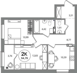 Планировки квартир в Доме 5 в ЖК Геометрия На Выборной