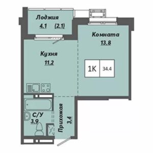 Планировки квартир в ЖК Ежевика в Новосибирске