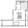 1-комнатная квартира 105,5 м² в Блоке 2 в ЖК «Римский квартал»