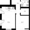 1-комнатная квартира 56,4 м² в 1 корпусе в ЖК «OSCAR»