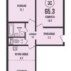 2-комнатная квартира 65,3 м² в доме 901 в ЖК «Династия»