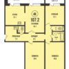 3+ комнатная квартира 107,2 м² в доме 901 в ЖК «Династия»