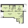 3+ комнатная квартира 81,3 м² в доме 902 в ЖК «Династия»