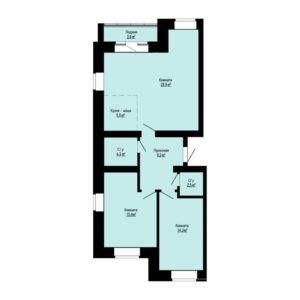 Дома 2.1; 2.3 - Планировка трехкомнатной квартиры (и больше) в ЖК Бердские Кварталы в Бердске