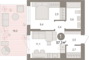 Планировки квартир в доме 4 ЖК Пшеница в Новосибирске