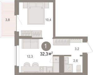 Планировки квартир в доме 4 ЖК Пшеница в Новосибирске