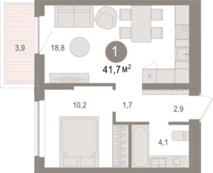 Планировки квартир в доме 4 ЖК Пшеница в Новосибирске