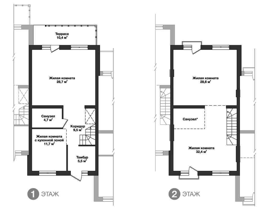 3-комнатный таунхаус 121,1 м² в ЖК Ясный в Октябрьском