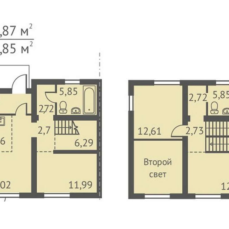 Дома 1-25 - Планировка трехкомнатной квартиры (и больше) в ЖК Морион в Бердске
