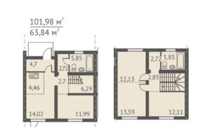Дома 1-25 - Планировка трехкомнатной квартиры (и больше) в ЖК Морион в Бердске