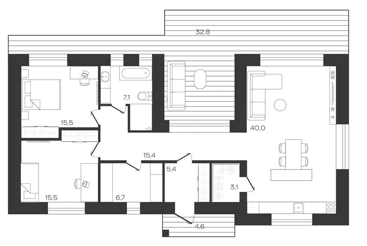 2-комнатный дом (ИЖС) 159 м² в ЖК Freedom Village в Октябрьском - Купить по  цене от застройщика